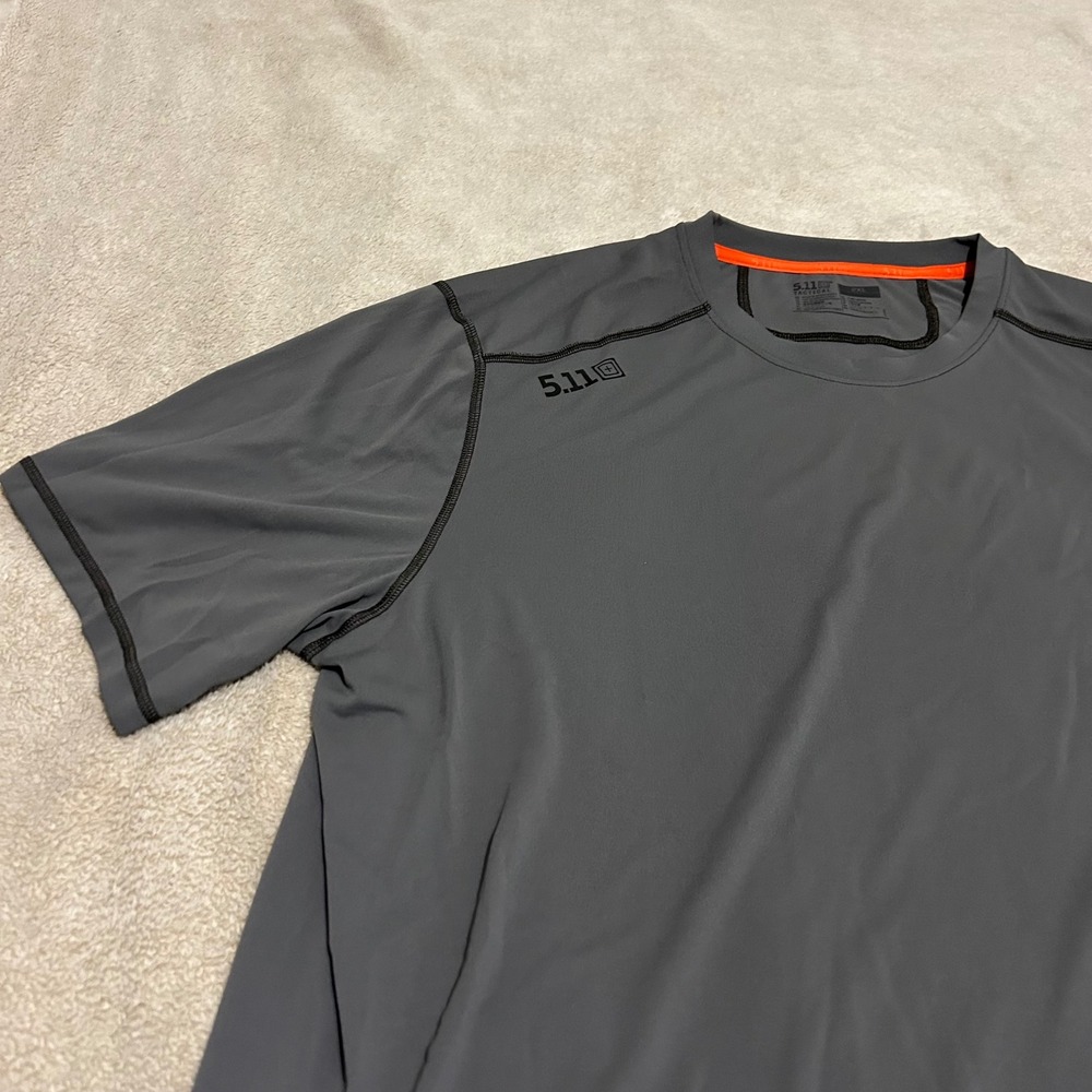 5.11 Tactical Shirt Mens 2XL Gray Short Sleeve Performance Base Layer